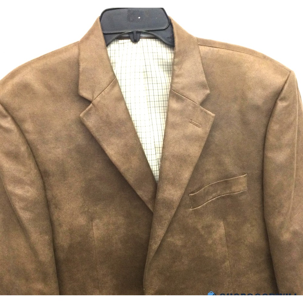 Lauren Ralph Lauren Men Brown Faux Suede Blazer Sports Coat SZ 44S